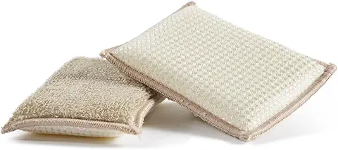 Eco Bamboom Esponja, Bambú, Multicolor, 13 x 9 x 2.5 cm, 2 Unidad  