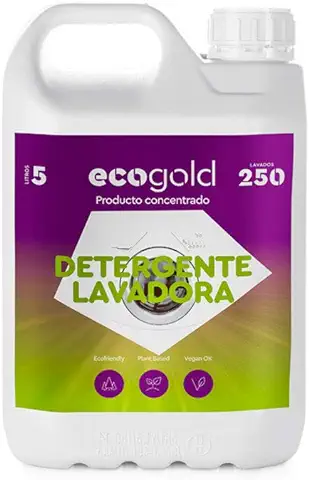 Ecogold - Detergente Ecológico para Lavadora 5L - Unidad de Recarga (250 Lavados)  