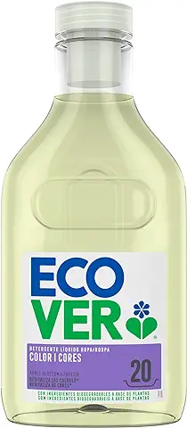 Ecover Detergente Líquido Lavadora Ecológico para ropa de Color, Fragancia Apple Blossom/Freesia, Color 1L, 20 Lavados  