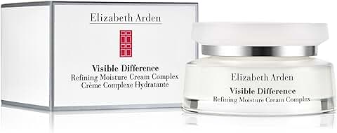 Elizabeth Arden - Visible Difference, Crema Hidratante Facial de Día, con Escualano, Suaviza, Alisa y Mejora el Tono de Piel, Reduce las Líneas de Expresión, Apta como Base de Maquillaje - 75 ml  
