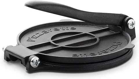 EMERIO Prensa de masa para Pizza, la Prensa Original de Hierro Fundido Resistente, Ideal para mini masa de Pizza, Fácil de Rápido y Fácil para Obtener el Tamaño y Grosor Correctos, DP-106498  