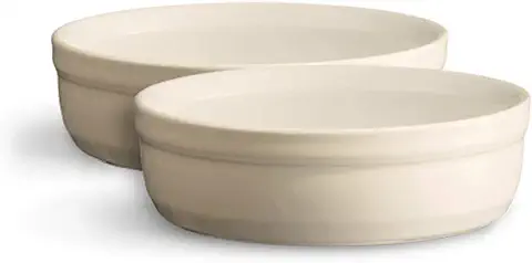 Emile Henry Juego de 2 moldes de cerámica Crema catalana (13 x 13 x 3,5 cm), cerámica, Arcilla, 8.5x8.5x7 cm