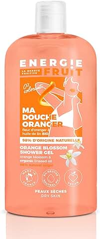 ENERGIE FRUIT | Gel de Ducha pH Neutro | Flor de Azahar y Aceite de Linaza BIO | Vegano | 500 ml  