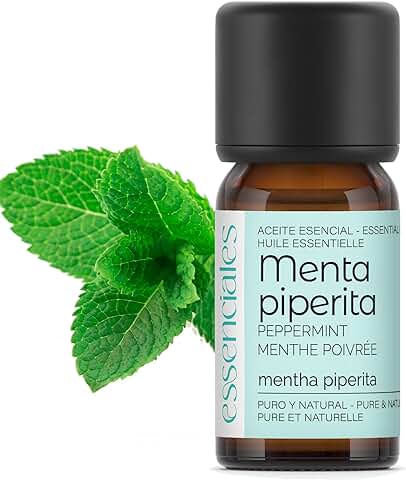 Essenciales - Aceite Esencial de Menta Piperita BIO, 100% Puro y con Certificado ECOLÓGICO, 10 ml | Aceite Esencial Mentha Piperita Bio  