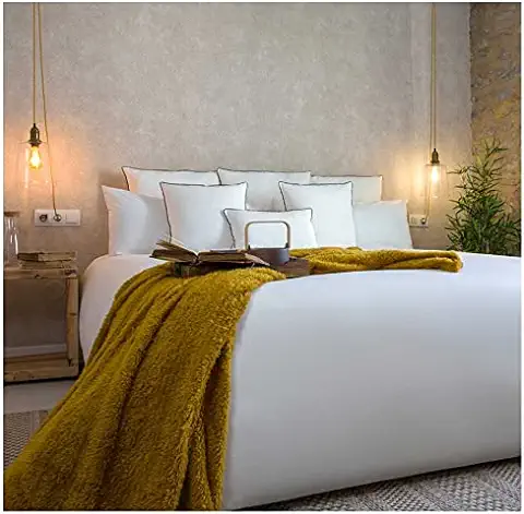 Funda Nordica ALGODÓN ORGANICO Blanco Cama de 90 x 190/200. 100% ALGODÓN ORGÁNICO.  