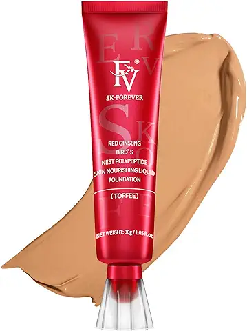 FV Crema Base de Maquillaje de Larga Duración, Mate de alta Cobertura, Flawless Para Pieles Grasas,Beige, 30 ml (Toffee)  