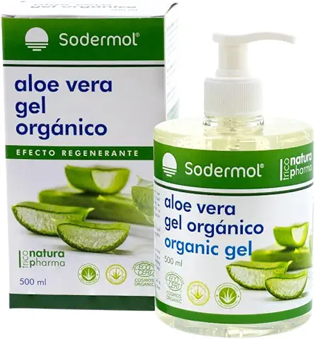 Gel Crema Aloe vera puro 100% Bio Ecológico Hidratante Natural para piel Irritada por el Depilado y Afeitado/Quemaduras Solares y Picadura de Insectos. Uso Facial (cara) y Corporal (500ml) (500 ML)  