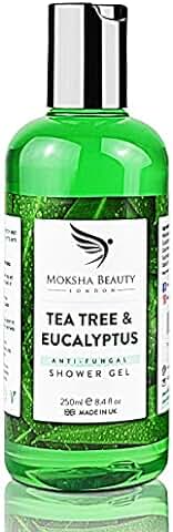 Gel de Ducha Aceite de Árbol de Té - Gel de Baño Para Hombre | Limpiador Natural Alivia Acné Mal Olor Tiña Pie de Atleta Hongos en Uñas | Suaviza Picor y Piel Seca | 250ml  