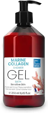 Gel de Ducha Nacarado Extra Suave Pieles Muy Sensibles y Secas Gel de Baño con Colágeno Marino Uso Diario Jabon - Formato Ahorro con Dispensador 250 ml  