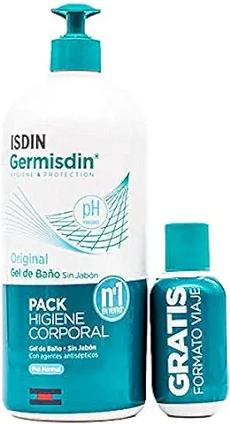 GERMISDIN ORIGINAL PIEL NORMAL GEL DE BAÑO SIN JABÓN CON ANTISÉPTICOS 1000 ML + 100 ML GRATIS  