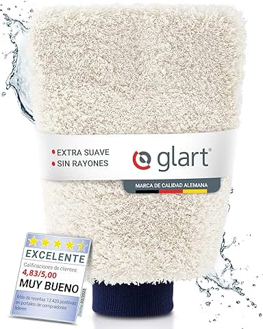 Glart 44WH Guante de Lavado de Coche de Microfibra Extra Suave, Extremadamente Absorbente, Elimina la Suciedad sin Esfuerzo, Lavado de mano sin Arañazos  