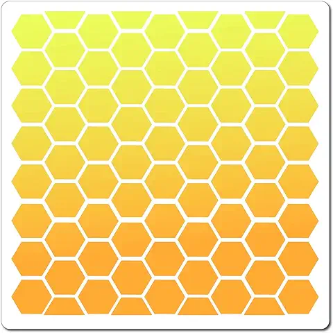 GORGECRAFT Plantillas de Nido de Abeja Plantillas de Plantilla Cuadrada de Plástico Lavable Reutilizable Grande de 30x30 cm para Pintar En la Pared de Madera Álbum de Recortes Tarjeta Piso Dibujo DIY  