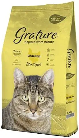 Grature - Sterilized Cat Pollo - Pienso Natural para Gato Esterilizado 12 kg  