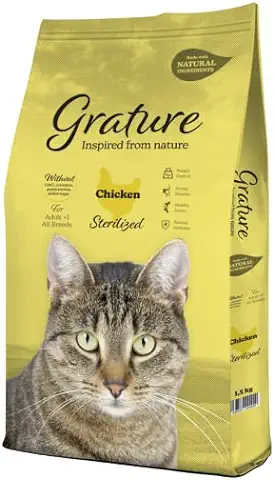 Grature - Sterilized Cat Pollo - Pienso Natural para Gato Esterilizado 1,5 kg  