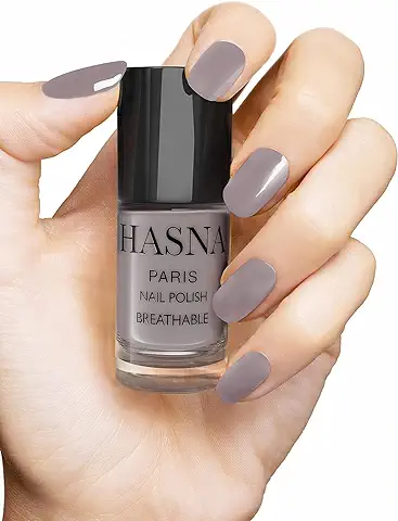 HASNA Paris - Esmalte de Uñas Halal - Amigable con el Medio Ambiente - Brillo y Permeable - Fácil de Aplicar - 6ml (TOPO)  