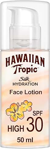HAWAIIAN Tropic Silk Hydration Air Soft Face Spf 30 - Loción Solar Protectora para el Rostro, Crema Hidratante Facial con Protección, Blanco, Fresh, 50 Mililitros  