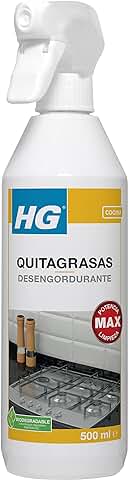 HG Quitagrasas, Quitamanchas para Cocina, Limpiador Multiusos para Cualquier Superficie de la Cocina - Elimina Grasa y Aceite Fácilmente - 500ml en Spray (128050130)  