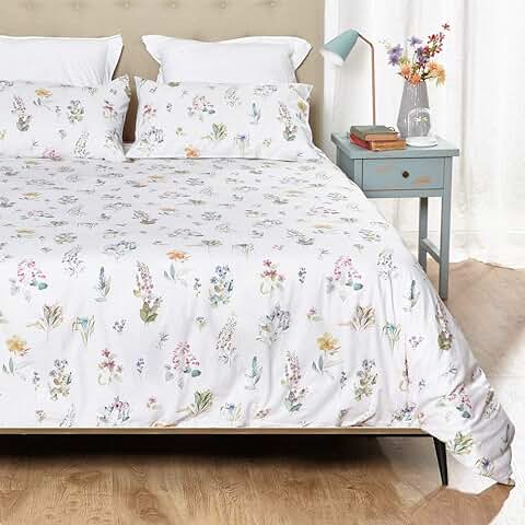 Hogarys Juego de Funda Nórdica para Cama 180 cm (260x220cm) con 2 Almohadas (50x95cm) 100% Algodón (Percal 150 Hilos) Kamaida Multicolor  