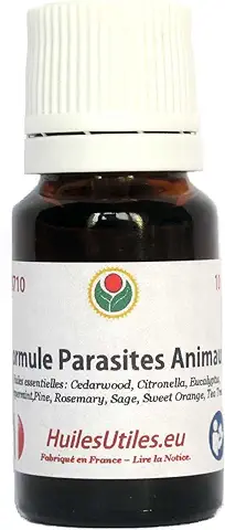 Huiles Utiles - Fórmula Contra Parásitos de Animales  