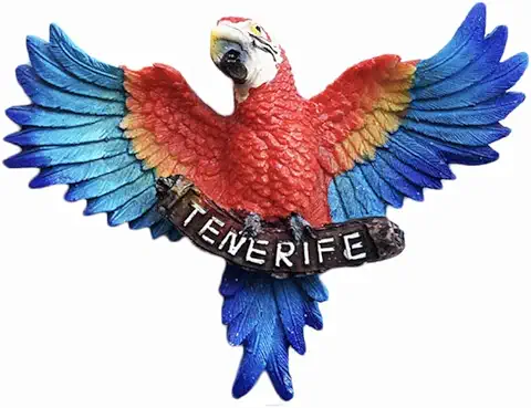 Imán para Nevera con Diseño de loro de Guacamayos en 3D, Hecho a Mano, para Decoración del Hogar y la Cocina, Colección de Imanes para Nevera de Tenerife  