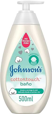 Johnson's Baby Gel de Baño Cottontouch, para Bebés y Recién Nacidos, Piel Fina y Delicada, con Algodón Puro, 500 ml  