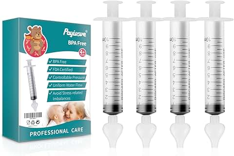 Juego de 4 Jeringas Nasales Reutilizables para Bebés Recién Nacidos, Aspirador Nasal bebe Aspirador Nasal Niños, Jeringas Nasales Profesionales con Silicona  