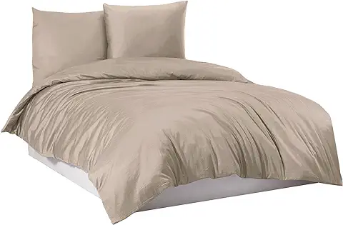Juego de ropa de cama con Funda Nórdica 100% Algodón, Color Verde Claro, 155 x 220 cm  