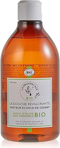 La Provençale - La Douche Revigorante Senteur Ecorce de Cédrat - Gel Douche Certifié Bio - Huile D’Olive Bio AOC Provence - 500 ml  