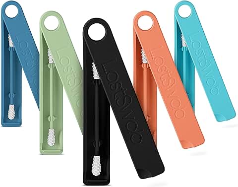 LastSwab® Bastoncillos Oídos de LastObject - Bastoncillos Ecológicos Q-Tip - Diseñado en Dinamarca - Bastoncillo de Silicona Limpiador Oídos - Zero Waste (Noir)  