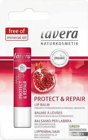 Lavera Protect & Repair Balsamo Labia Vegano, Cosmeticos Naturales 100% 4.5 gr  