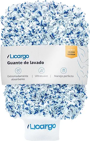 LICARGO® Guante de Microfibra Ultra Suave para el Lavado del Coche - Extremadamente Absorbente - Elimina la Suciedad Persistente Fácilmente  
