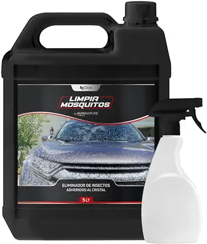 Limpiador de Mosquitos para Coche |1L - 5 LITROS |Quita Insectos Eliminador de Mosquitos y Resina |Anti Insectos para Limpiar Insectos en Frontales, Parachoques, Espejos Retrovisores,visera del Casco  