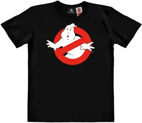 Logoshirt®️ Los Cazafantasmas I Logo I Camiseta Orgánica Print I Niña y Niño I Cuello Redondo I Manga Corta I Diseño Original con Licencia  