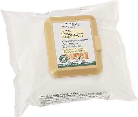 L'Oréal Paris - Age Perfect - Lingettes Démaquillantes - Peaux Matures - Pack de 25  