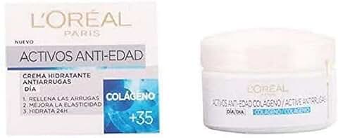 L'Oreal Paris Crema Hidratante Anti Arrugas De Día Colágeno, Fresca, Negro, 50 ml (Paquete de 1)