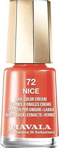 MAVALA - Mini Colors Nice 72 5 ml, Esmalte de Uñas Pequeño, Color Coral, Minimiza la Evaporación, Formulados con Ingredientes Seleccionados, Práctico para Llevar  