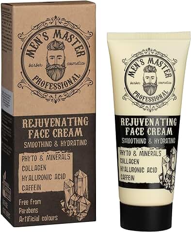 Men's Master Crema Hidratante Facial Rejuvenecedora para Hombre | Antiarrugas | Enriquecida con Colágeno, Minerales y Ácido Hialurónico | Cuidado Facial Masculino| 75 ML  