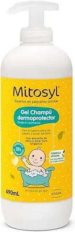 Mitosyl Gel Champú para Bebé - para piel Sensible - Formula Vegana - 490ml  