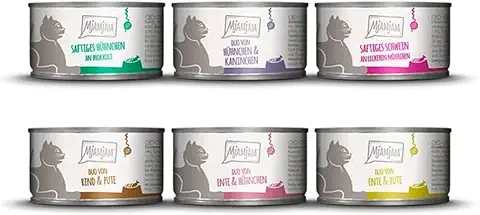 MjAMjAM - Comida Húmeda Premium para Gatos - Paquete Mixto 6 para tu Gato, Pack de 6 (6 x 100 g), sin Cereales con Extra de Carne  