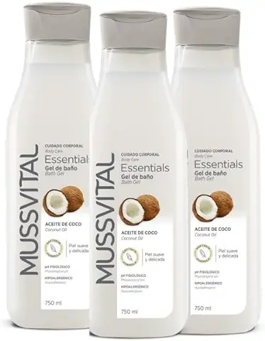 Mussvital Essentials Gel de Baño, Coco 3 x 750 ml  