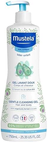 MUSTELA Gel de Baño Suave Válvula Dosificadora, Negro, 750 ml (Paquete de 1)  