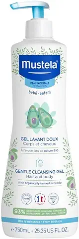 MUSTELA Gel de Baño Suave Válvula Dosificadora, Negro, 750 ml (Paquete de 1)  