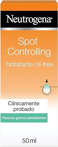 Neutrogena Hidratante Facial Spot Controlling, Oil-Free, con Ácido Salicílico, para Piel Propensa al Acné, 50 ml (Paquete de 1)  