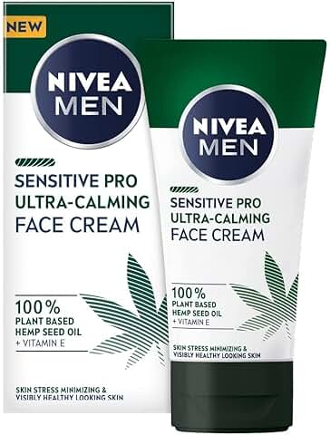 NIVEA MEN Sensitive Pro Ultra-Calming Crema Facial Hidratante (1 x 75 ml), Crema de cara para Reducir los Signos de Estrés, Crema de Cuidado Facial para Hombre  
