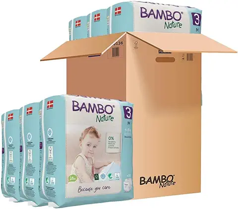 Pañales Bambo Nature Talla 3 – 4 a 8kg (PACK 6 x 28UN)  