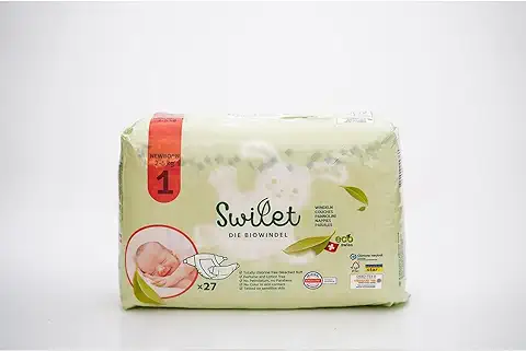 Pañales Ecológicos Swilet Talla 1 New Born 27uds, Blanco  