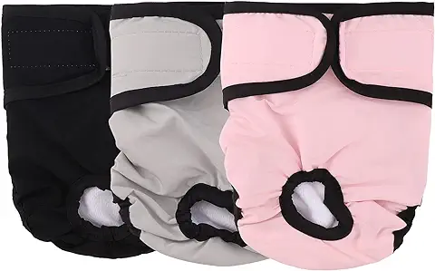 Pañales Lavables para Perros,3 Pcs Pañales para Perros Pañales Ajustables para Perros Pañales Reutilizables para Perras Pantalones de Pañales para Perros para Varios Tipos de Perros Domésticos (S)  