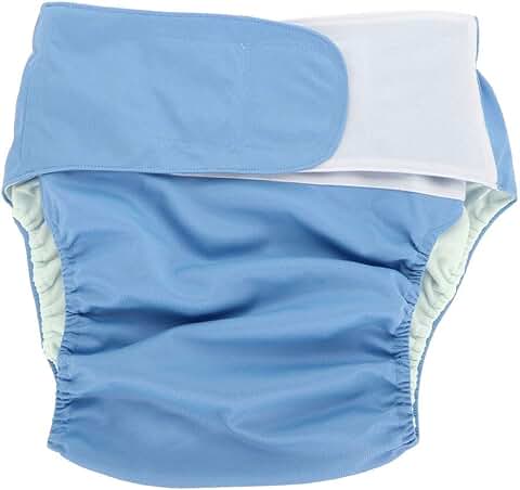 Pañales para Adultos, gran Pañal Ajustable, Lavable, Reutilizable, Pañales Lavables para Adultos, Color azul  