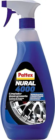 Pattex 2265288 Nural 4000, Limpiador Desengrasante Concentrado para el Automóvil, Fórmula Biodegradable, Bote con Pulverizador, Color Transparente, 1 x 750 ml  