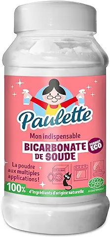 Paulette – Bicarbonato de Sodio Ecocert – Limpia, Reaviva los Colores, Neutraliza los Malos Olores – 950 g  